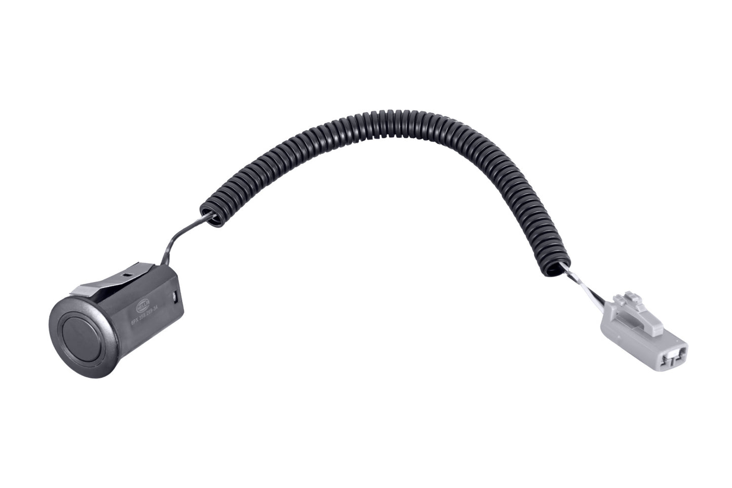 HELLA Sensor, park distance control - straight - 2-pin connector - Plugged - Cable: 23 6PX358269-341