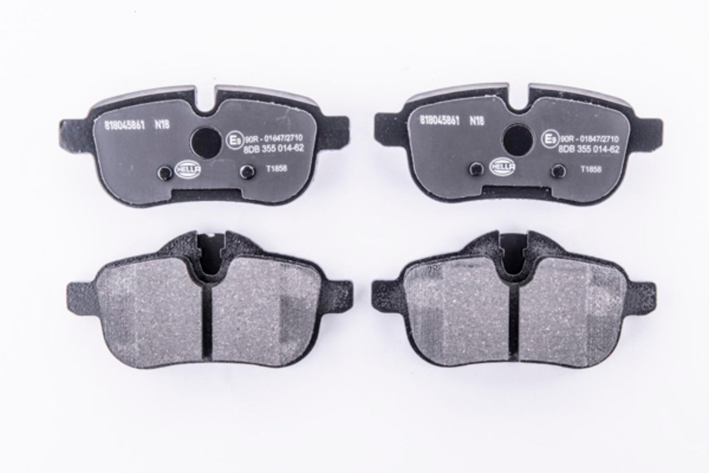 HELLA Brake pad set - T1858 - for e.g. BMW 8DB355014-621