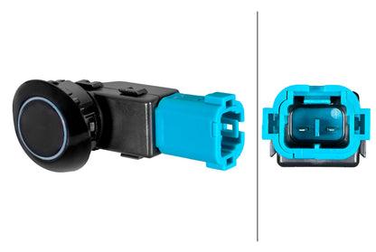 HELLA Sensor, park distance control - angled - 2-pin connector - Plugged 6PX358269-011