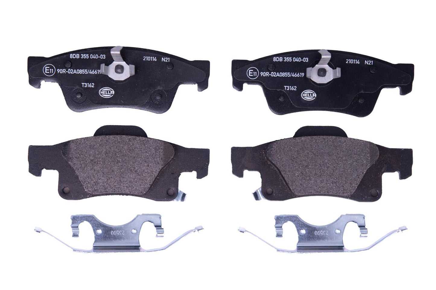 HELLA Brake pad set - T3162 - for e.g. JEEP 8DB355040-031