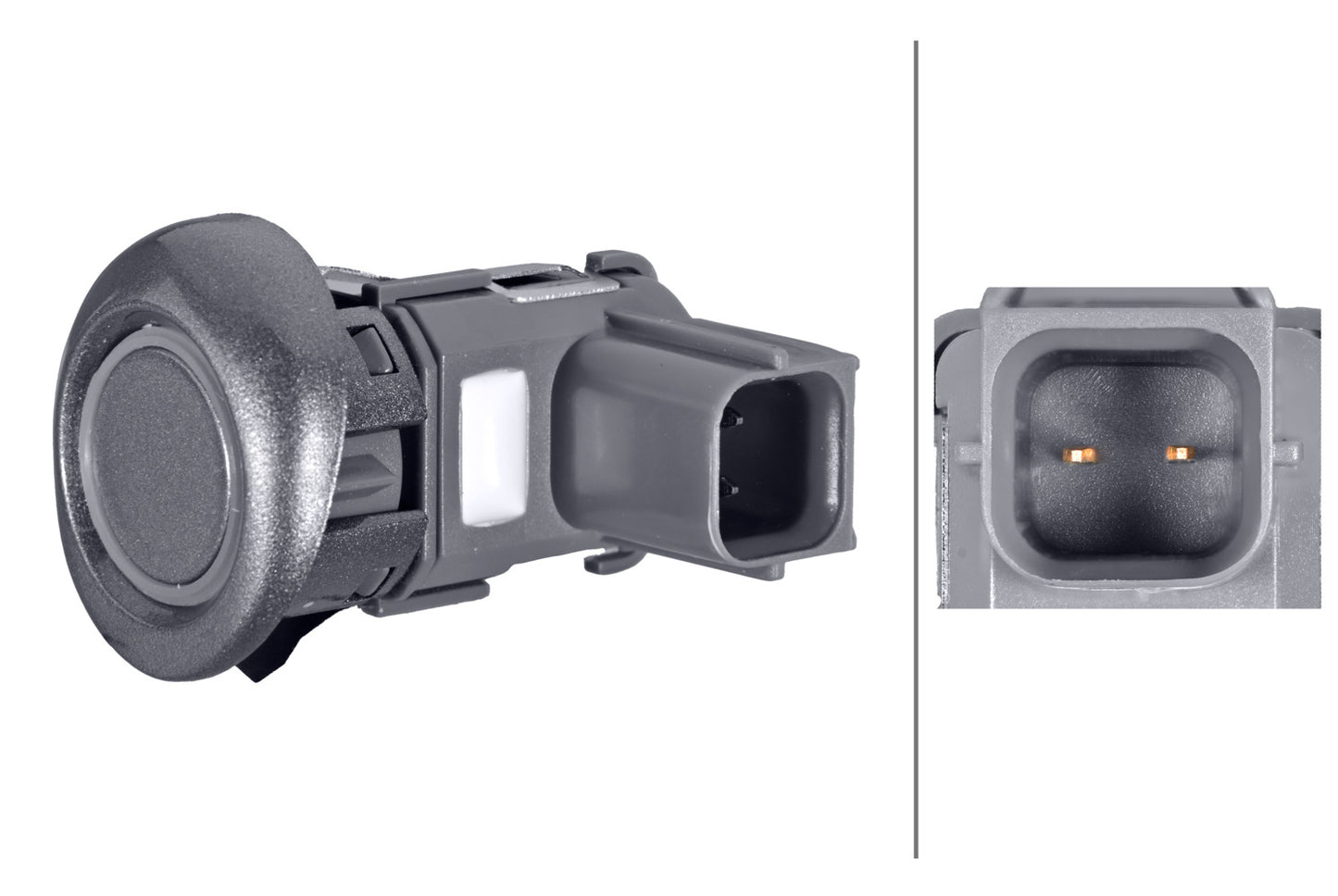 HELLA Sensor, park distance control - angled - 2-pin connector - Plugged 6PX358270-941