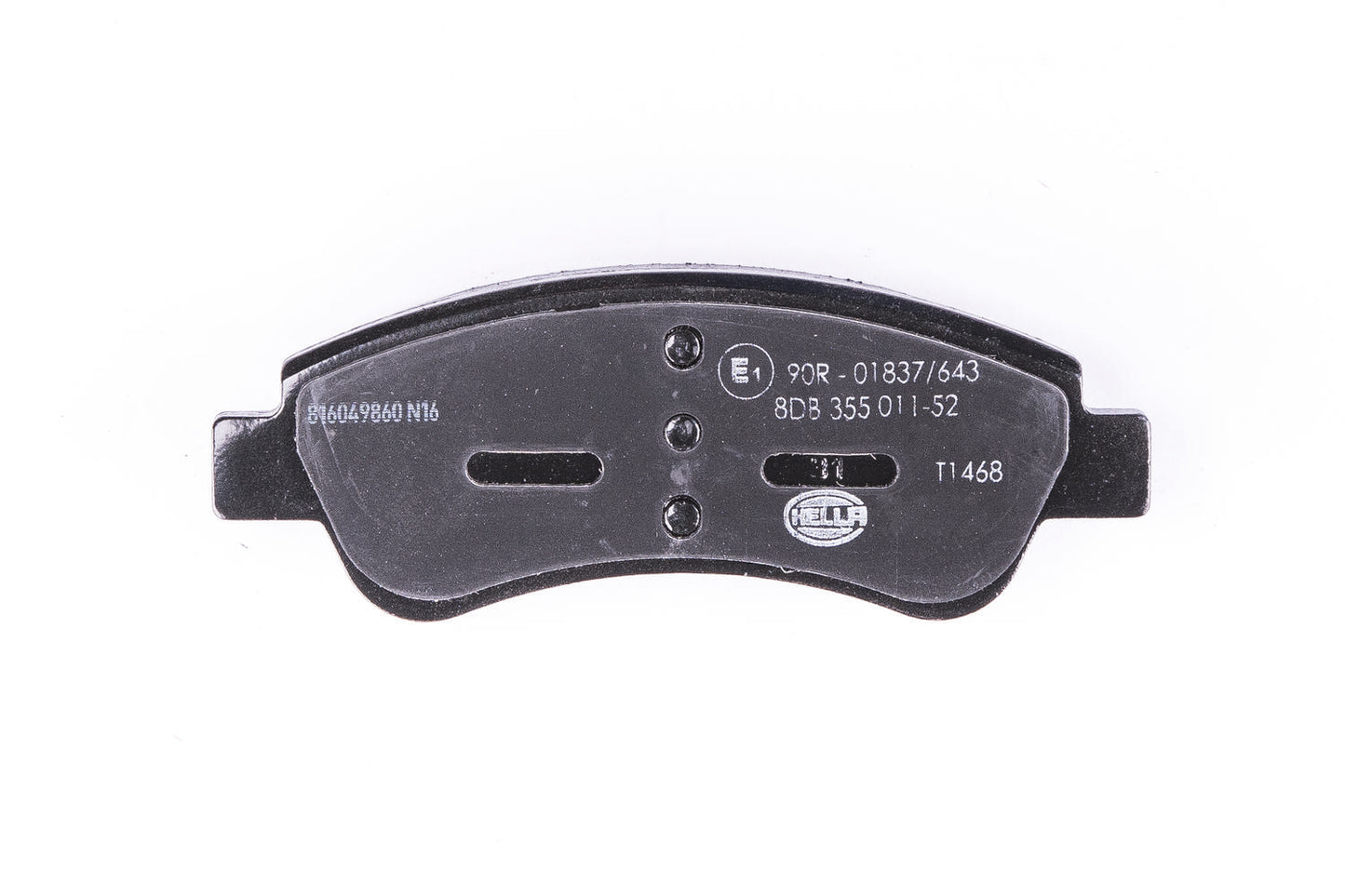 HELLA Brake pad set - T1468 - for e.g. CITROEN / PEUGEOT 8DB355011-521