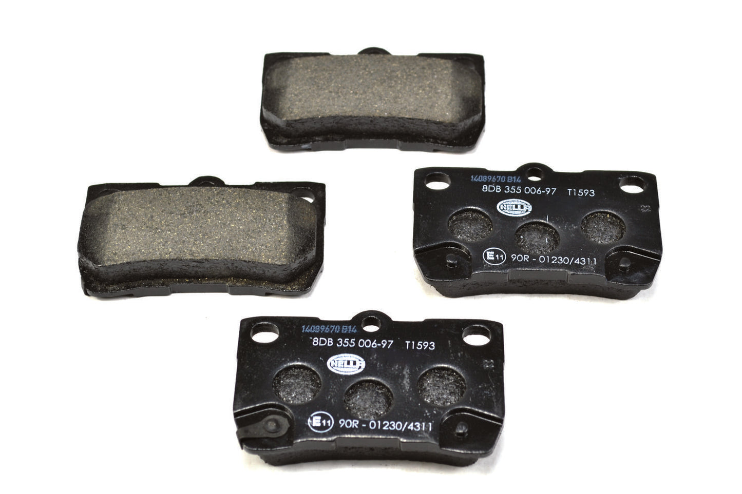 HELLA Brake pad set - T1593 - for e.g. LEXUS / TOYOTA 8DB355006-971