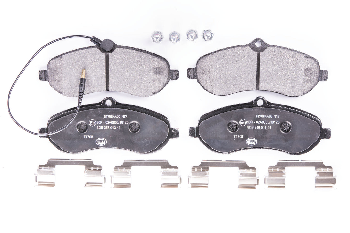 HELLA Brake pad set - T1708 - for e.g. CITROEN / FIAT / PEUGEOT / TOYOTA 8DB355013-411
