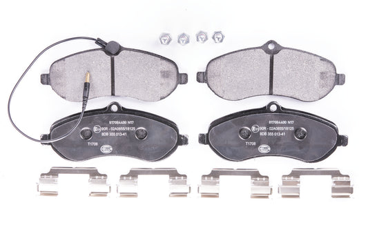 HELLA Brake pad set - T1708 - for e.g. CITROEN / FIAT / PEUGEOT / TOYOTA 8DB355013-411