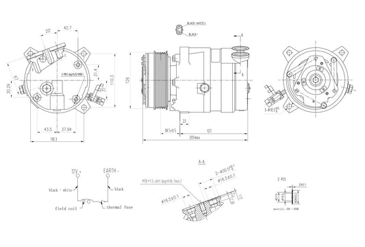 Hella Aircon Compressor 8FK366200-931