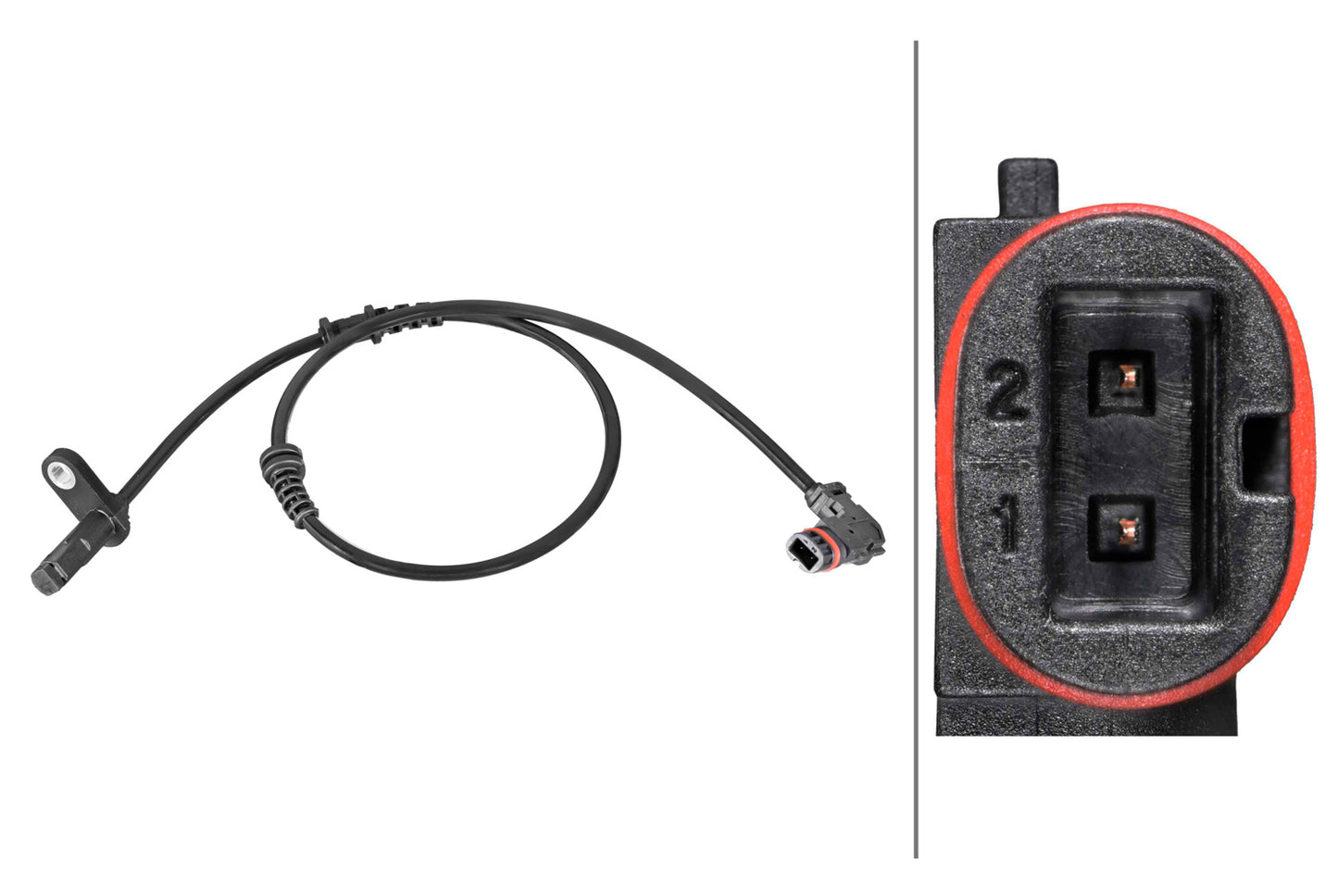 HELLA Sensor, wheel speed - 2-pin connector - Front Axle 6PU358216-751