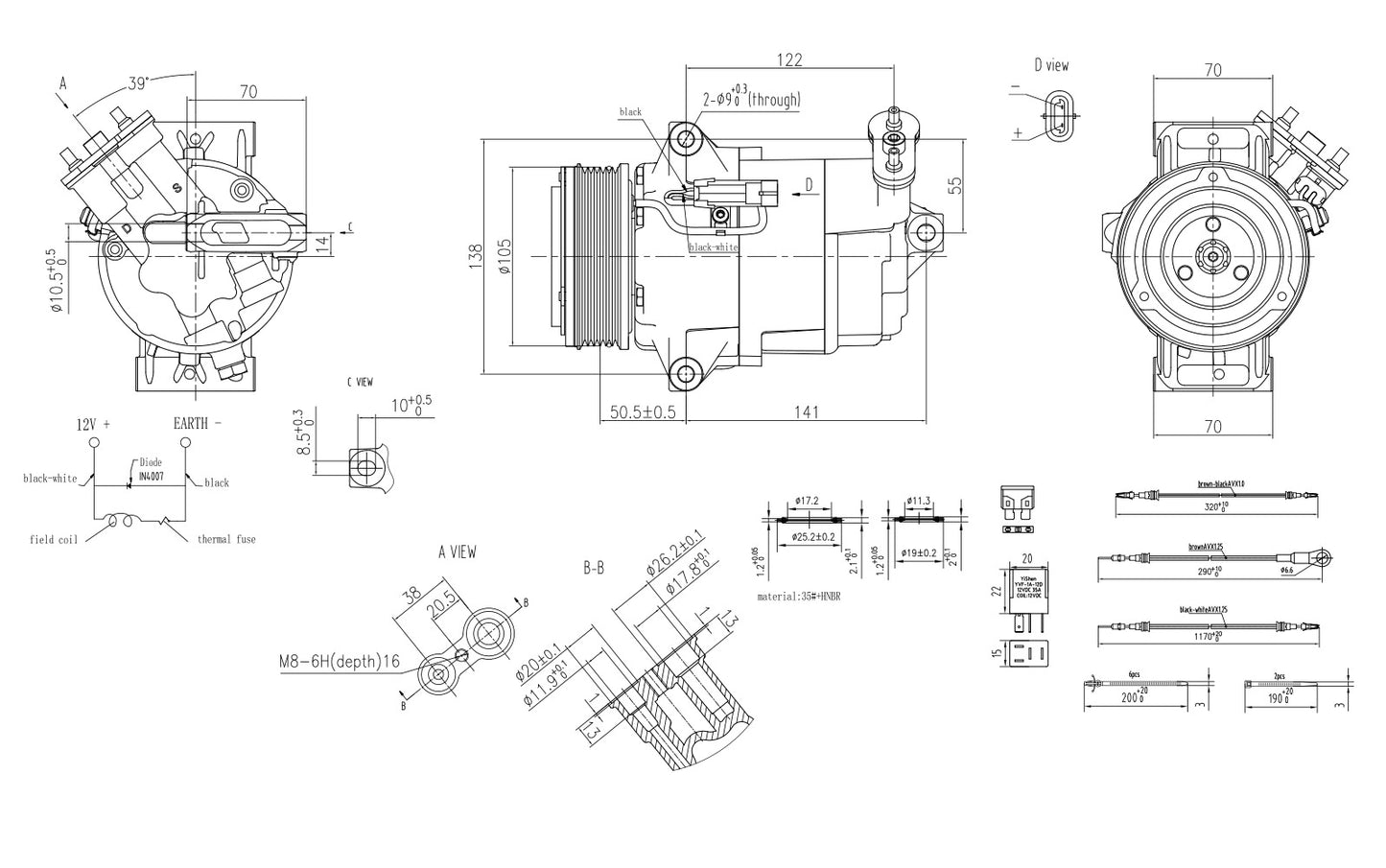Hella Aircon Compressor 8FK366200-701