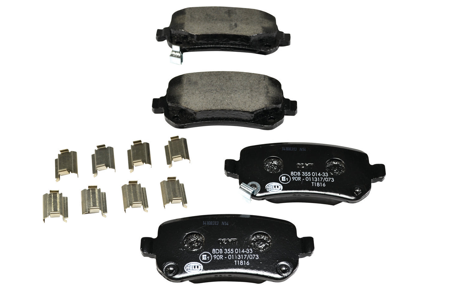 HELLA Brake pad set - T1816 - for e.g. CHRYSLER / DODGE / FIAT / VOLKSWAGEN 8DB355014-331