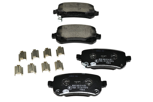 HELLA Brake pad set - T1816 - for e.g. CHRYSLER / DODGE / FIAT / VOLKSWAGEN 8DB355014-331