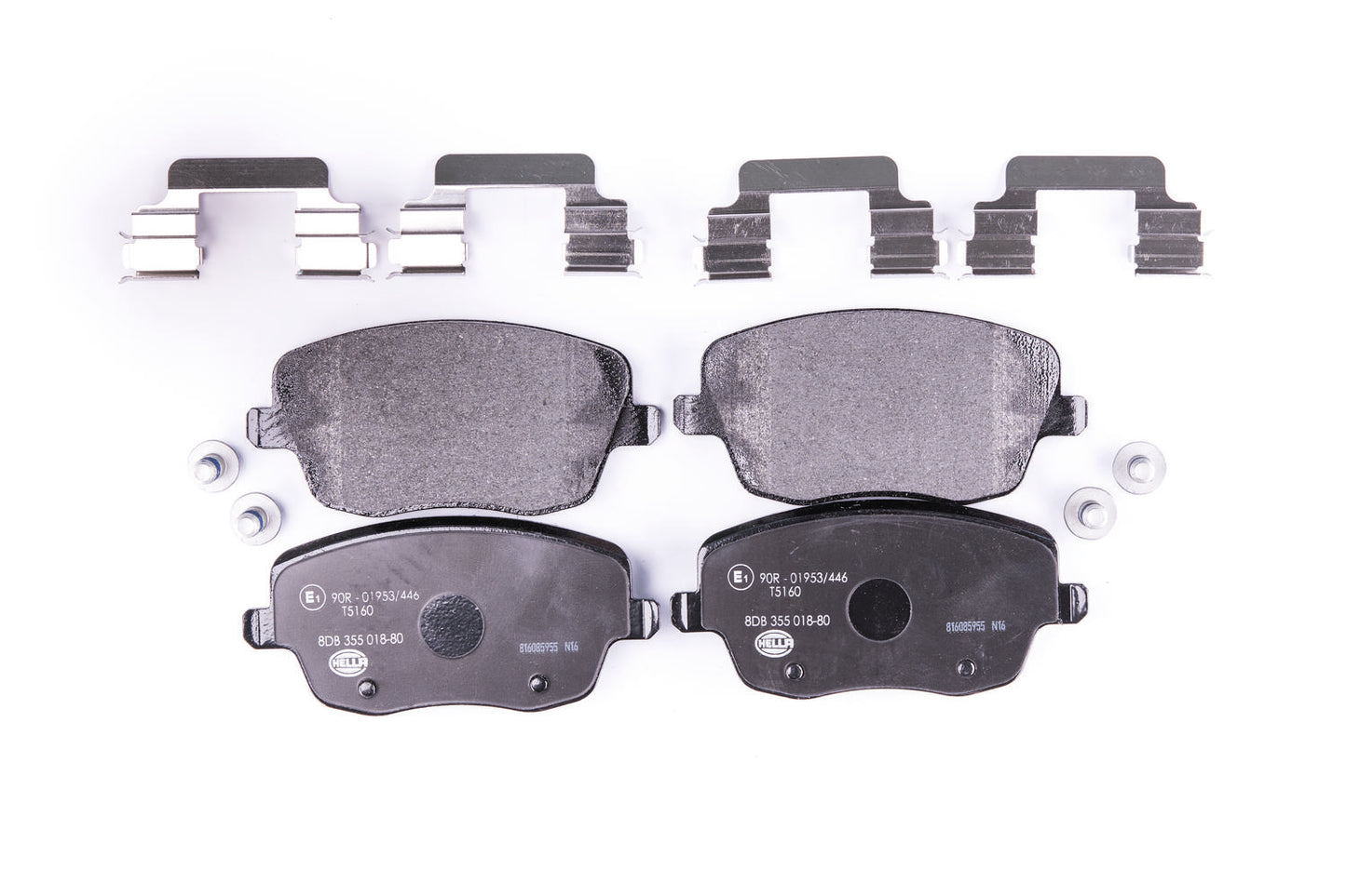 HELLA Brake pad set - T5160 - for e.g. SEAT / SKODA / VOLKSWAGEN 8DB355018-801