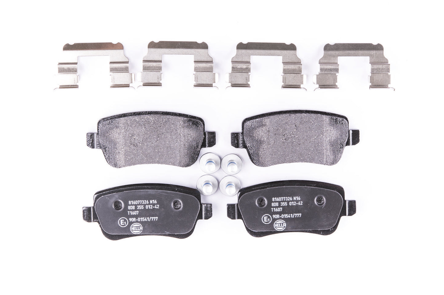 HELLA Brake pad set - T1607 - for e.g. FIAT 8DB355012-421