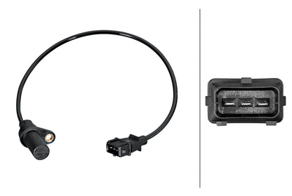 HELLA Sensor, crankshaft pulse - 12V - 2-pin connector 6PU358381-351