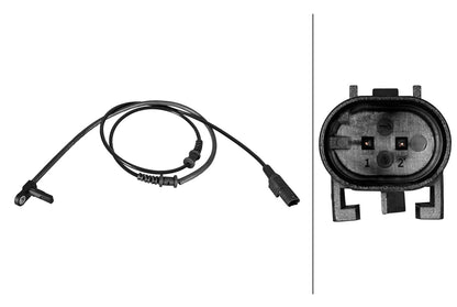 HELLA Sensor, wheel speed - 2-pin connector 6PU358216-281
