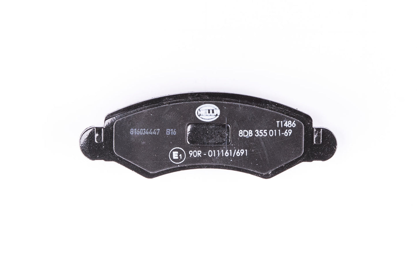 HELLA Brake pad set - T1486 - for e.g. CHEVROLET / HOLDEN / OPEL / SUBARU 8DB355011-691