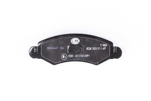HELLA Brake pad set - T1486 - for e.g. CHEVROLET / HOLDEN / OPEL / SUBARU 8DB355011-691
