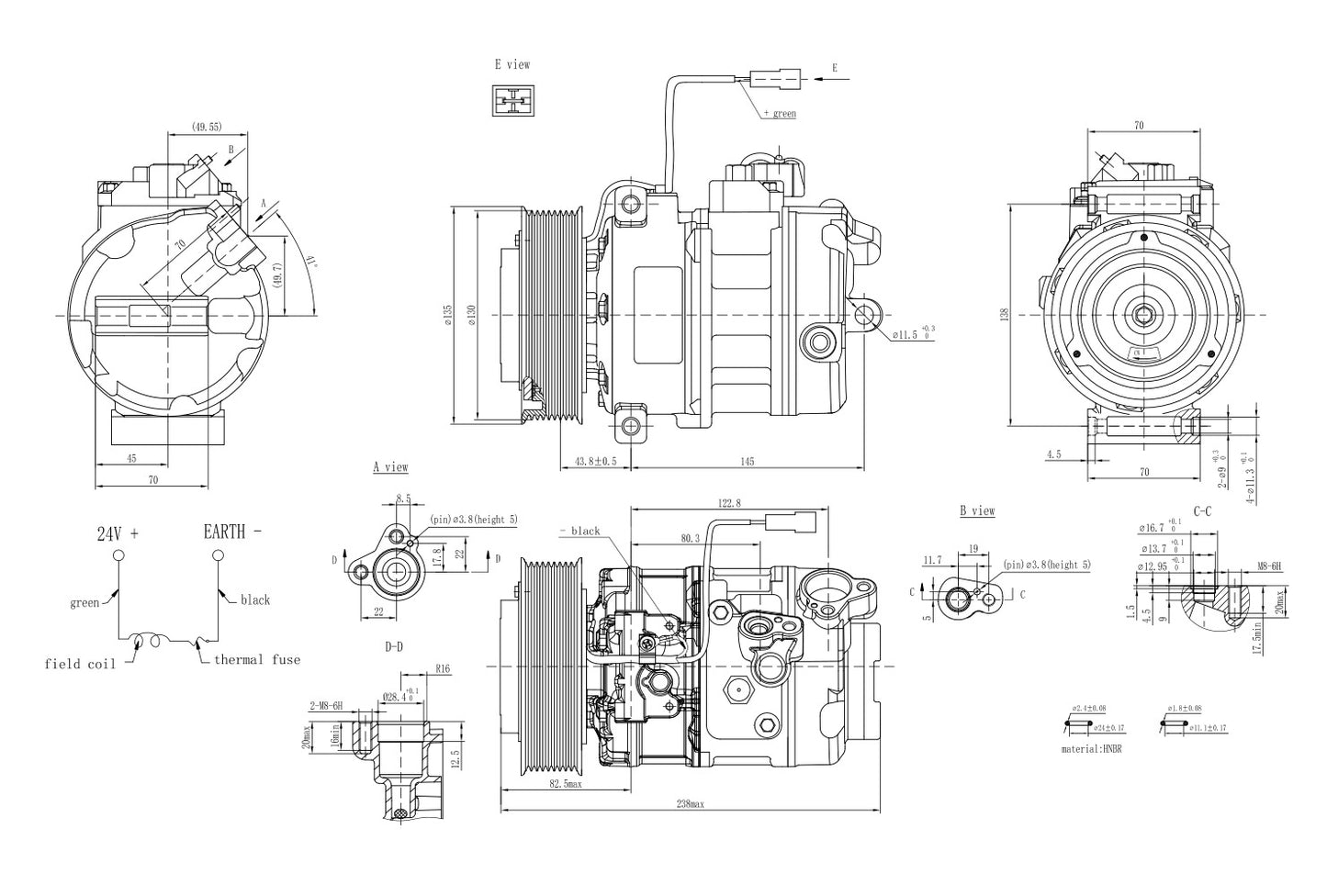 Hella Aircon Compressor 8FK366200-071