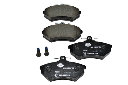 HELLA Brake pad set - T5051 - for e.g. AUDI / CHERY / SEAT / VOLKSWAGEN 8DB355017-901
