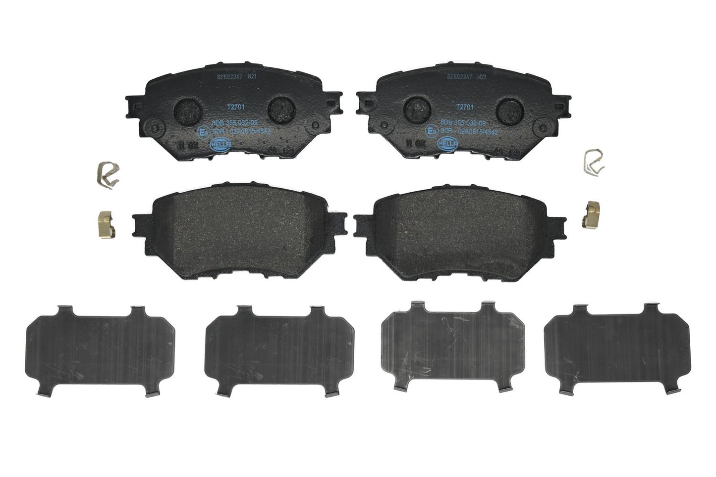 HELLA Brake pad set - T2701 - for e.g. MAZDA 8DB355032-091
