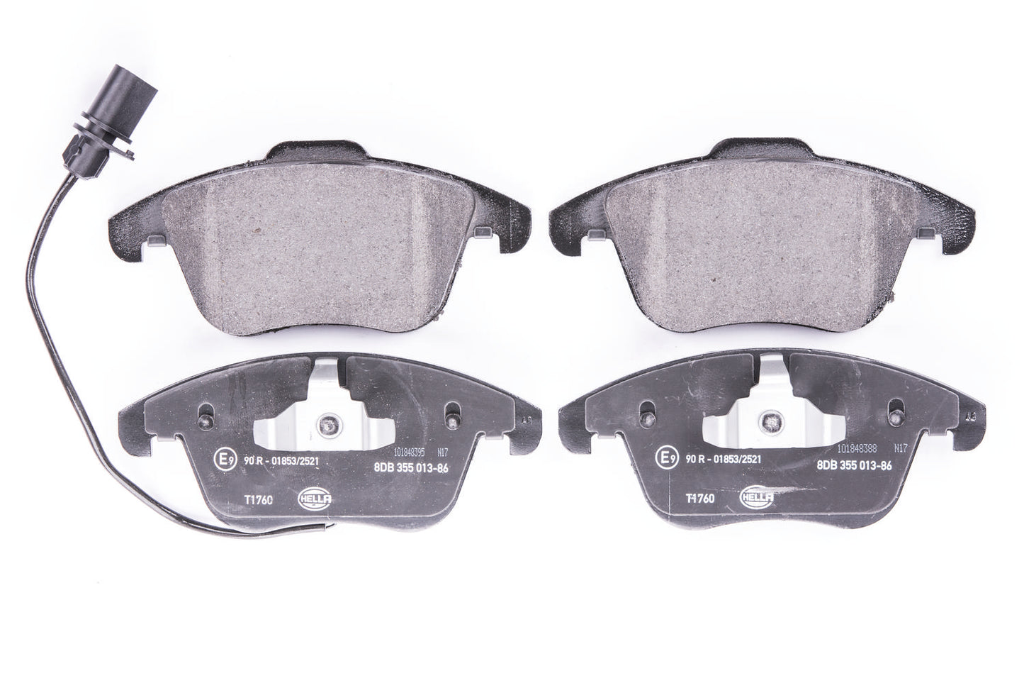 HELLA Brake pad set - T1760 - for e.g. AUDI 8DB355013-861