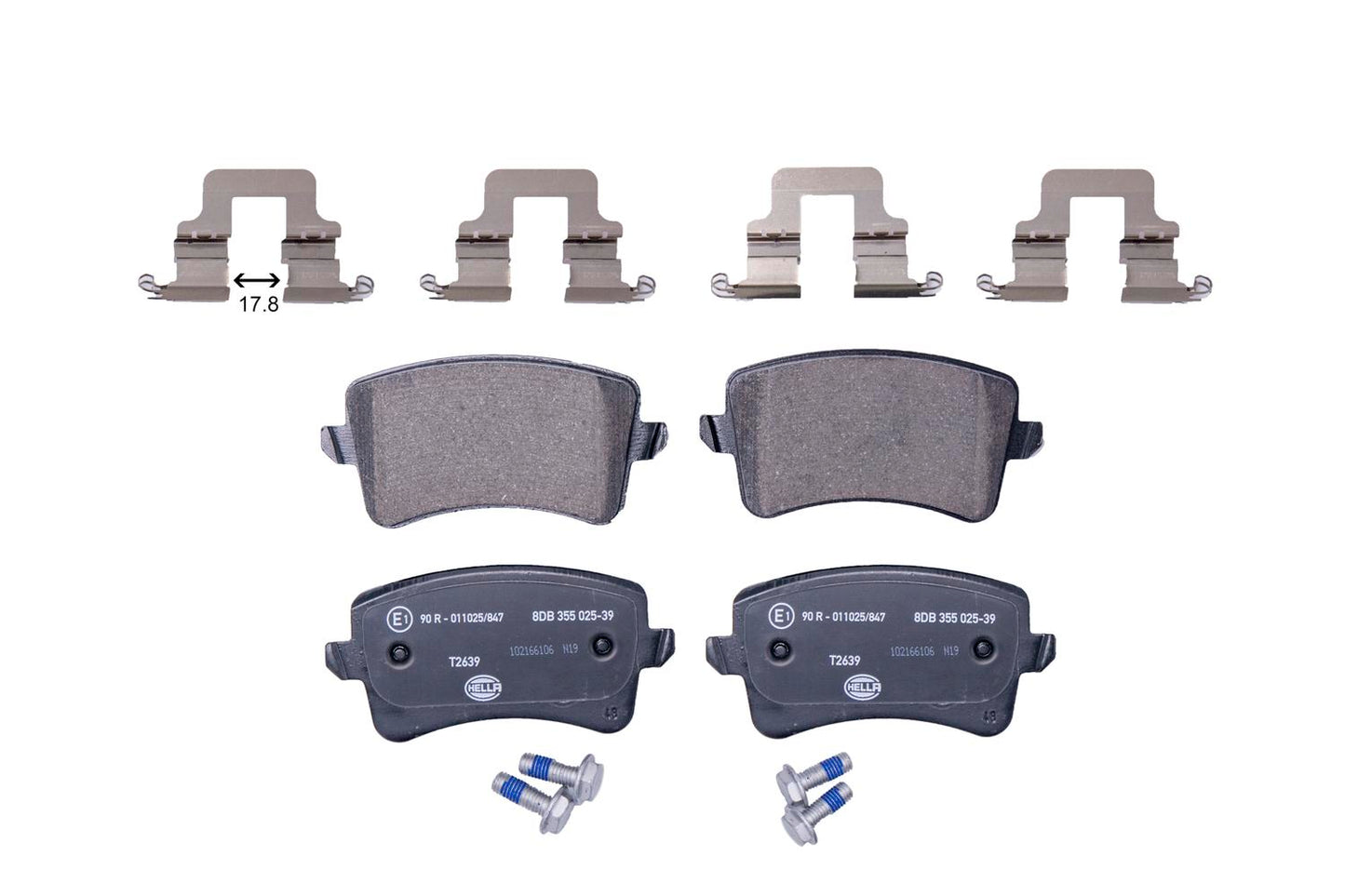 HELLA Brake pad set - T2639 - for e.g. AUDI 8DB355025-391