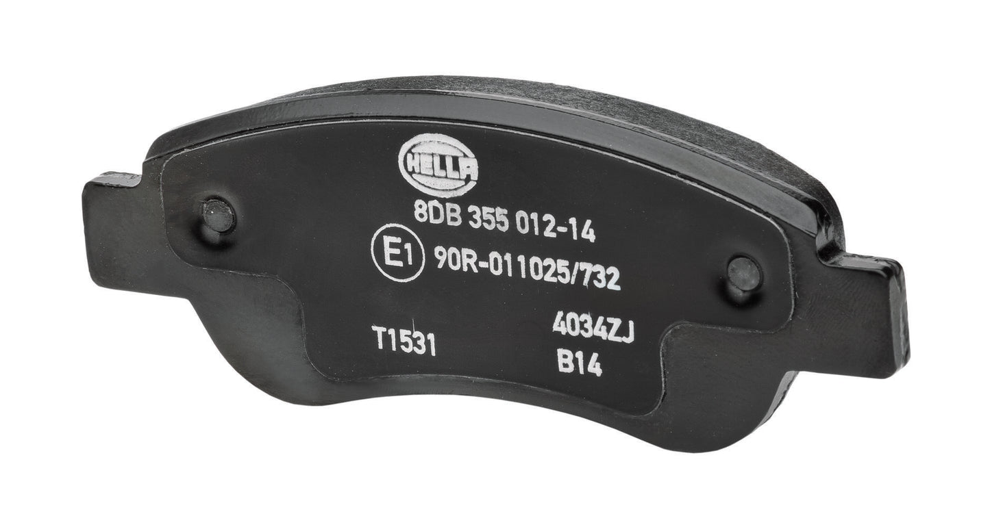 HELLA Brake pad set - T1531 - for e.g. CITROEN / PEUGEOT / TOYOTA 8DB355012-141