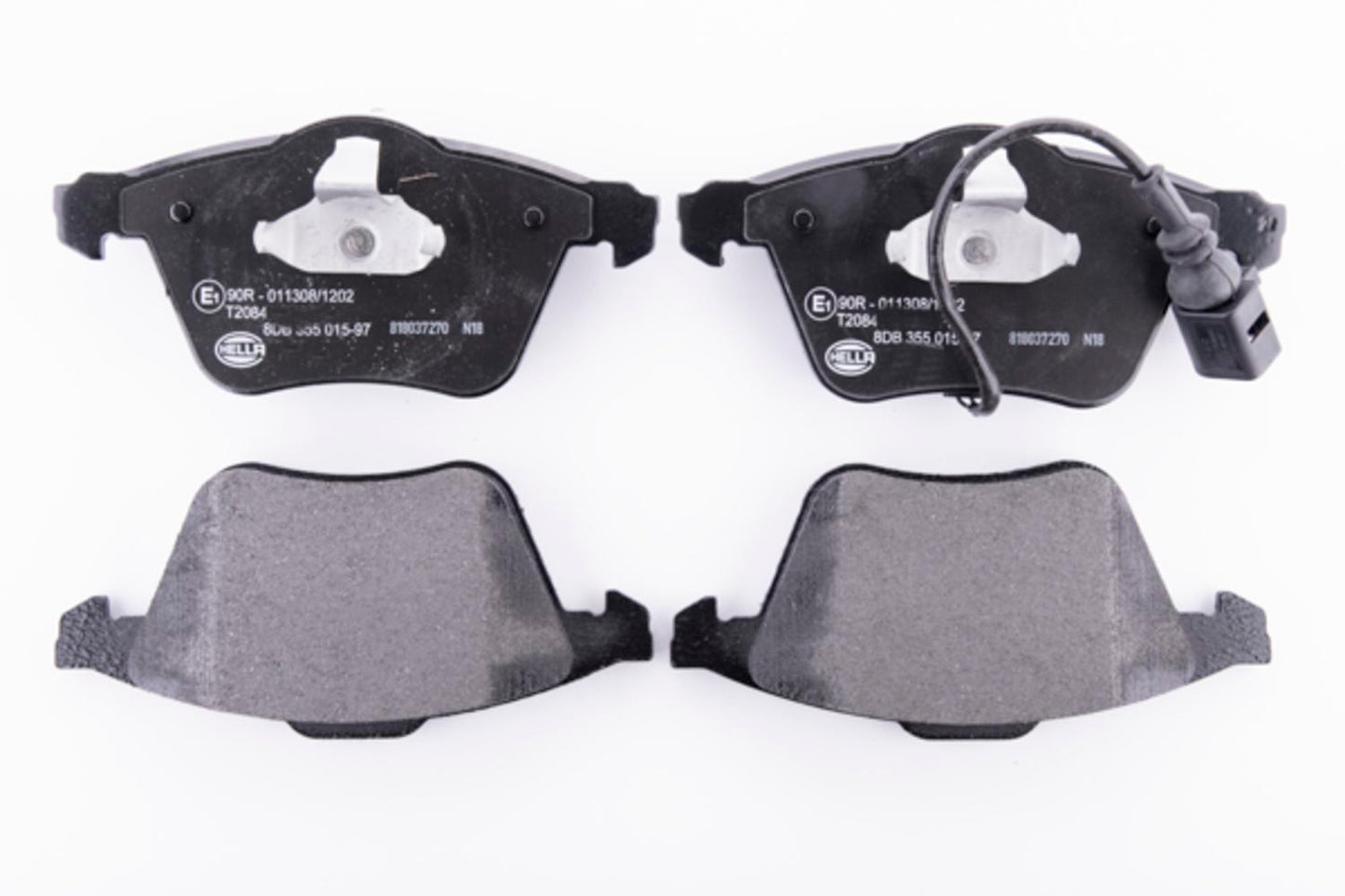 HELLA Brake pad set - T2084 - for e.g. AUDI / SEAT / VOLKSWAGEN 8DB355015-971