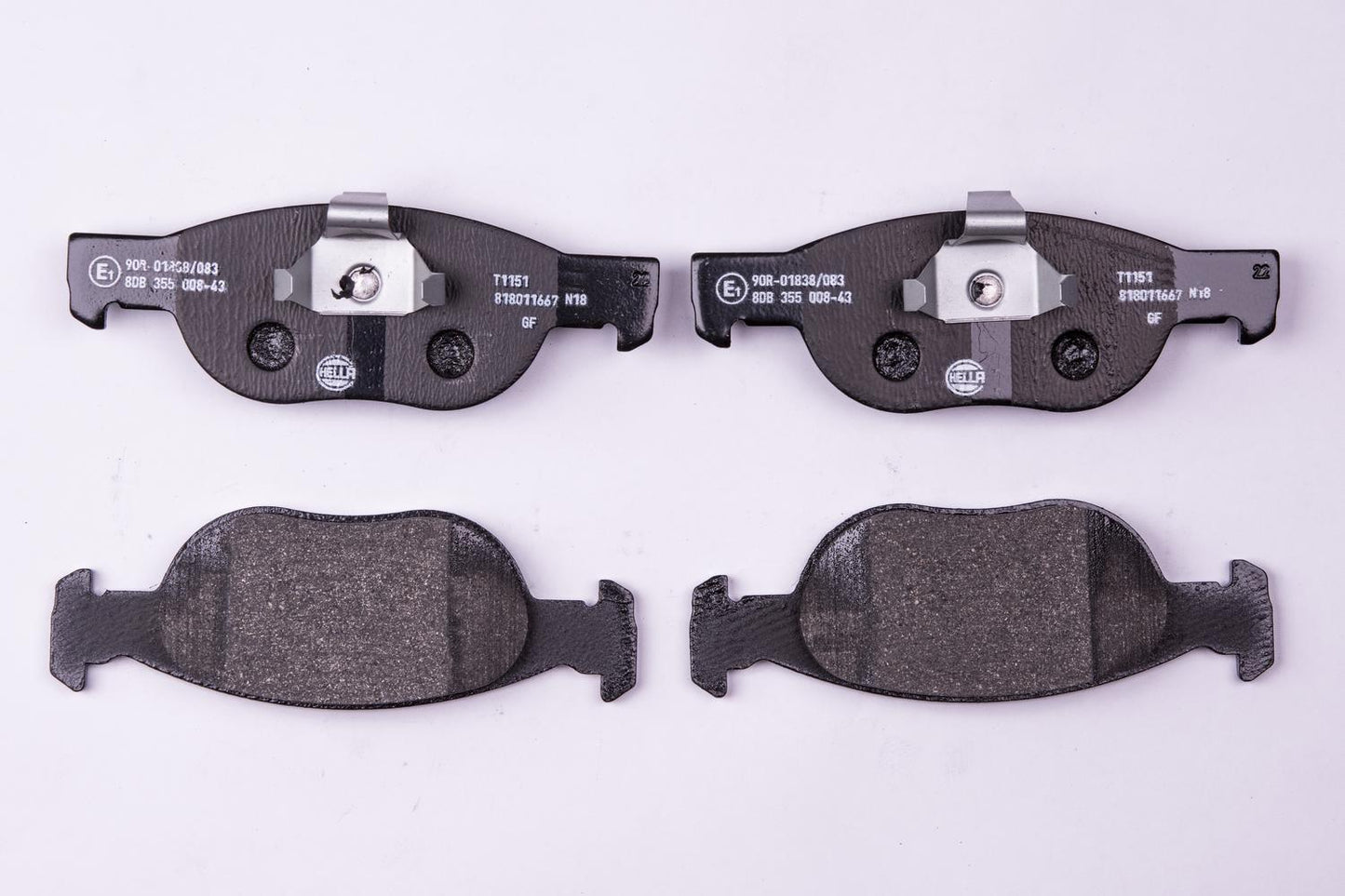 HELLA Brake pad set - T1151 - for e.g. FIAT / LANCIA 8DB355008-431