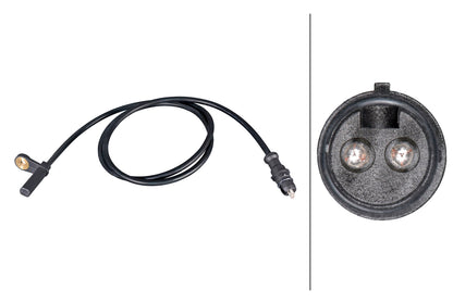 HELLA Sensor, wheel speed - 2-pin connector 6PU358216-781