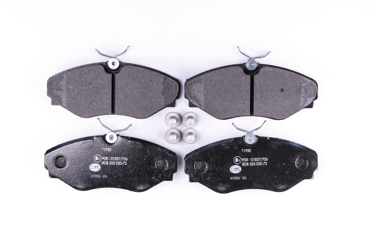 HELLA Brake pad set - T1950 - for e.g. RENAULT 8DB355020-731