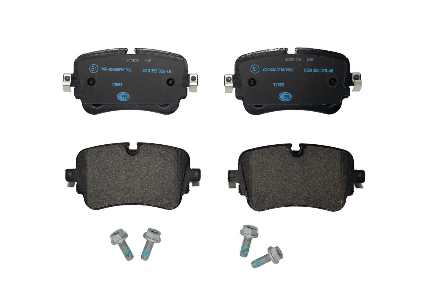 HELLA Brake pad set - T2555 - for e.g. AUDI / VOLKSWAGEN 8DB355025-681