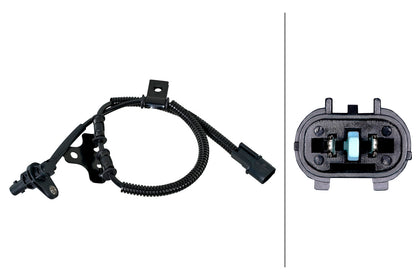 HELLA Sensor, wheel speed - 2-pin connector 6PU358252-131