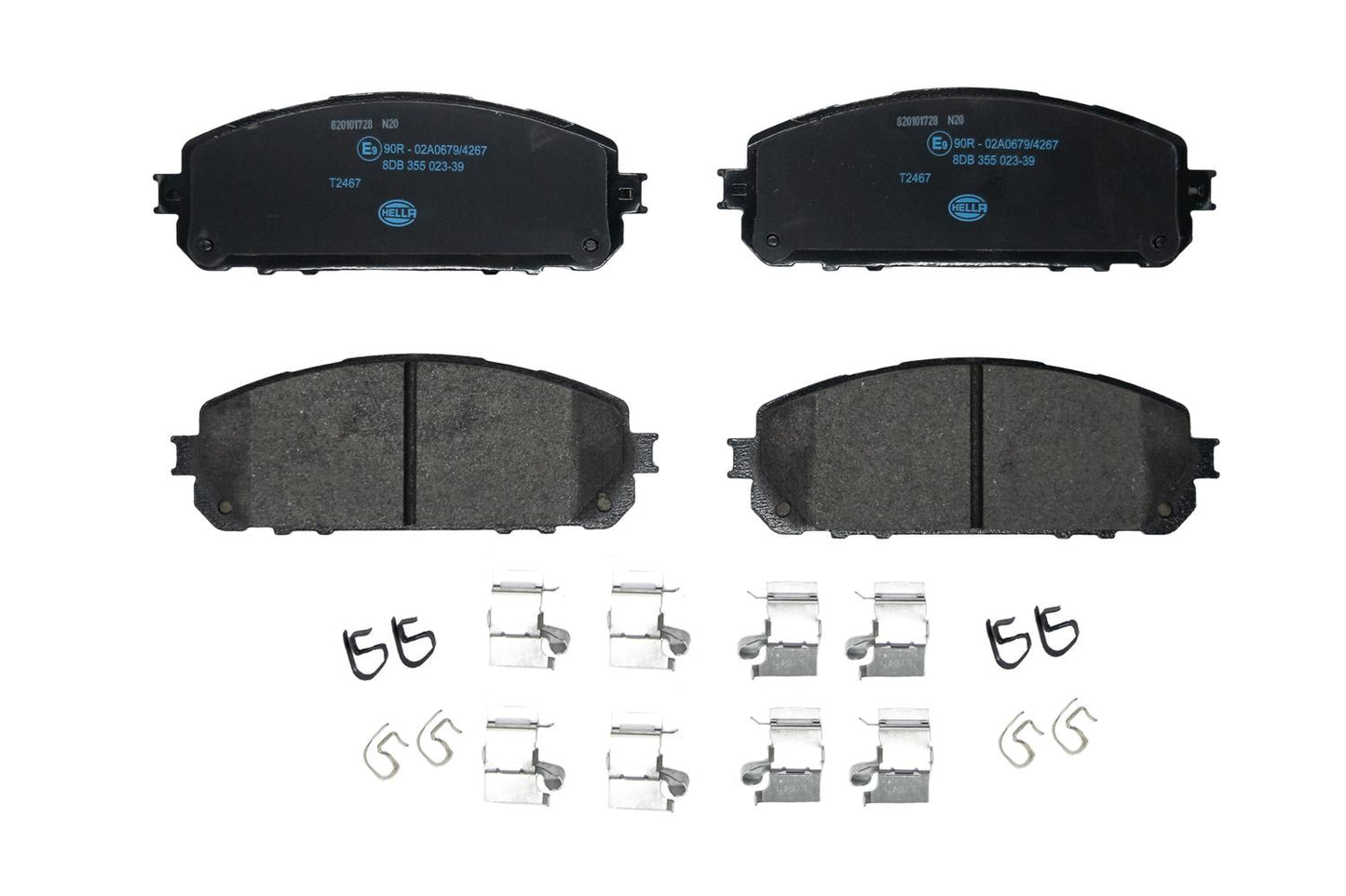 HELLA Brake pad set - T2467 - for e.g. JEEP 8DB355023-391