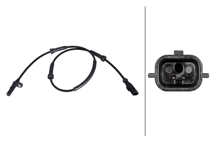 HELLA Sensor, wheel speed - 2-pin connector 6PU358216-271