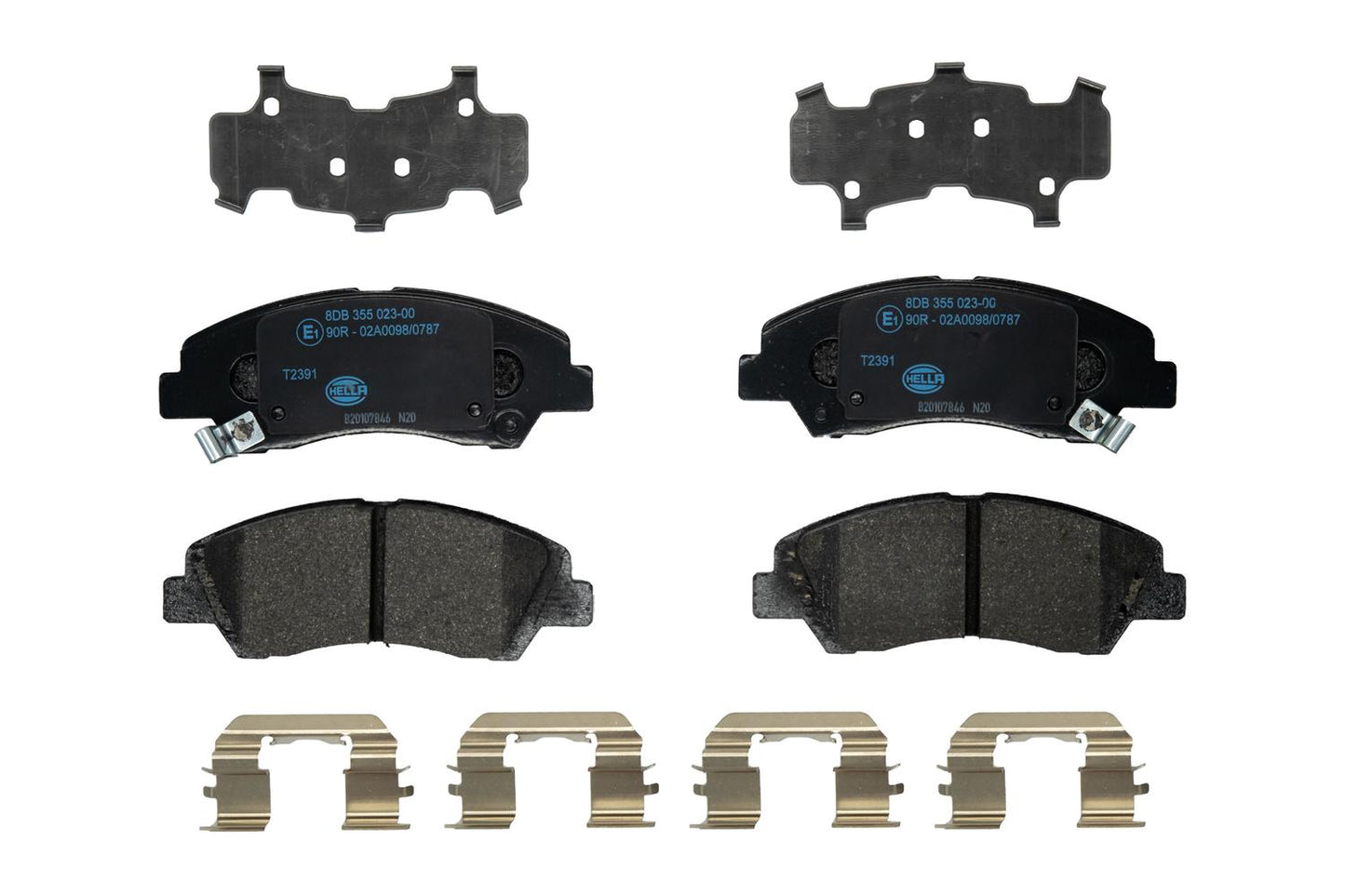 HELLA Brake pad set - T2391 - for e.g. HYUNDAI 8DB355023-001