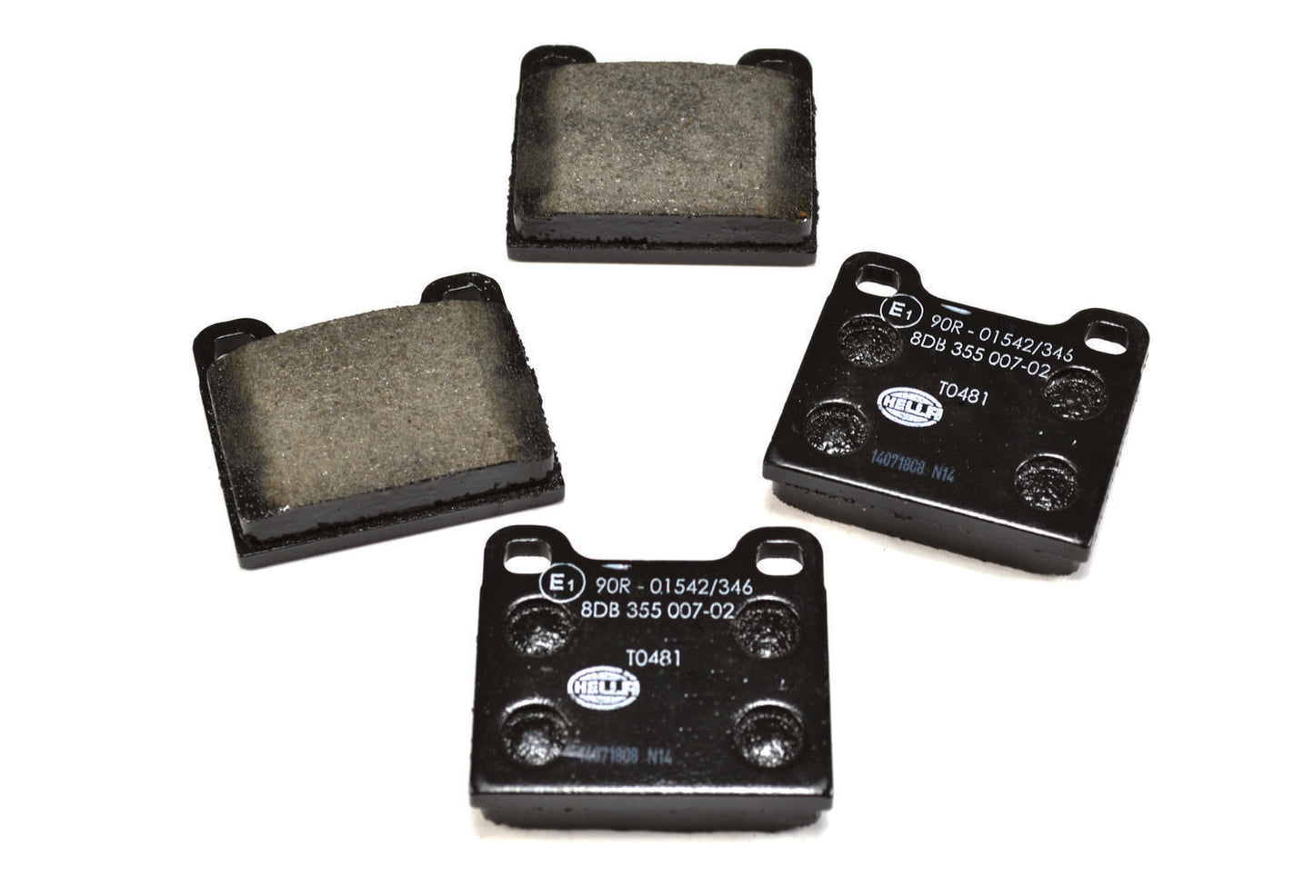 HELLA Brake pad set - T0481 - for e.g. ALFA ROMEO / AUDI / BEDFORD / BMW 8DB355007-021