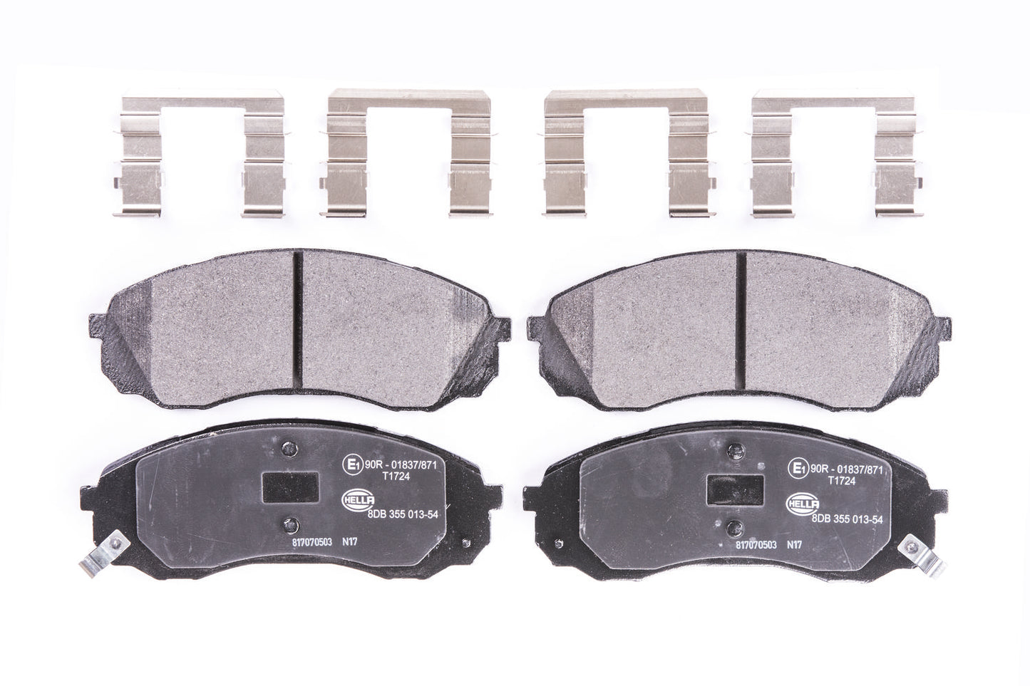 HELLA Brake pad set - T1724 - for e.g. DODGE / HYUNDAI / KIA 8DB355013-541
