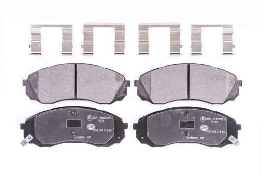 HELLA Brake pad set - T1724 - for e.g. DODGE / HYUNDAI / KIA 8DB355013-541