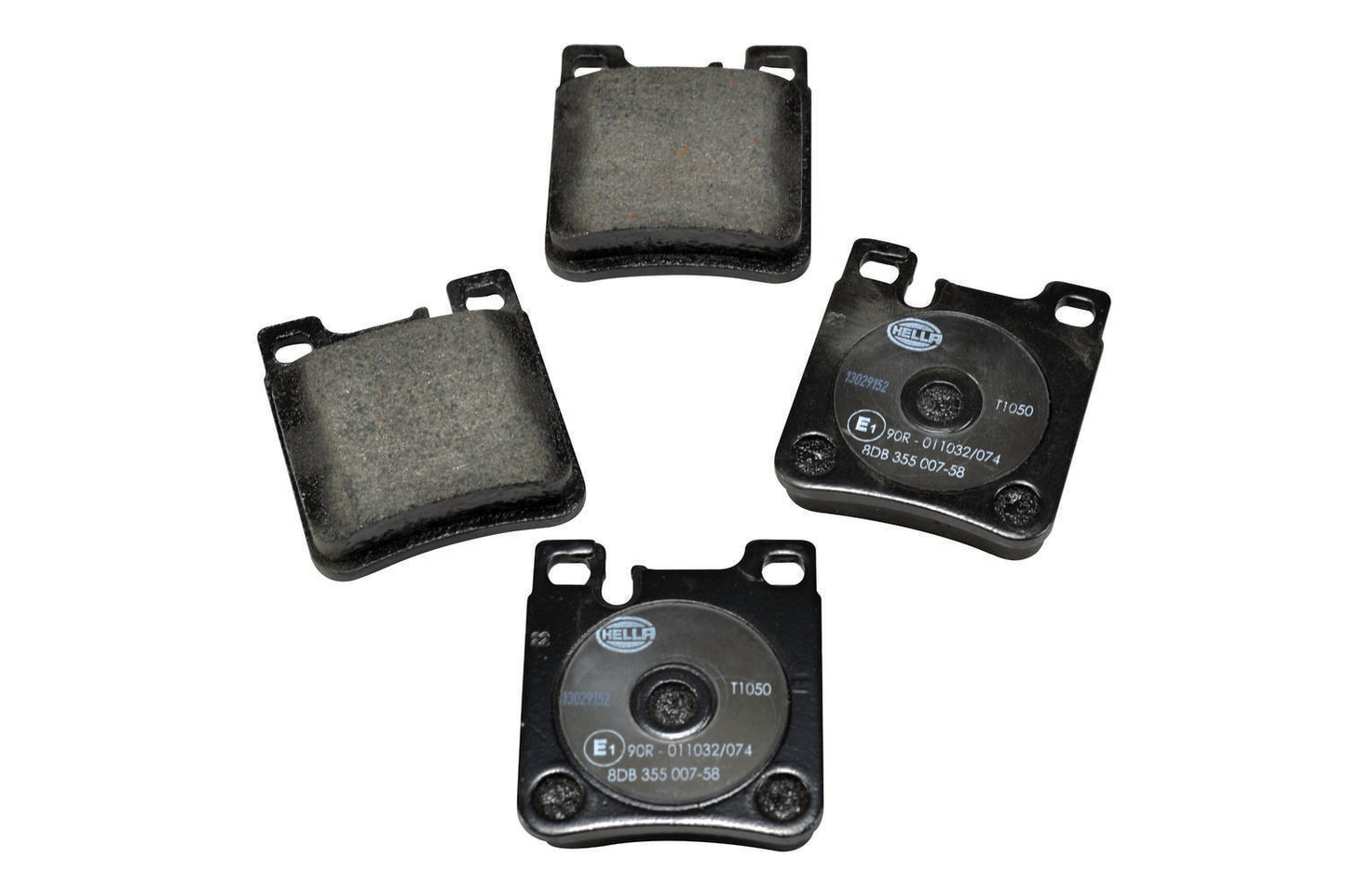HELLA Brake pad set - T1050 - for e.g. CHRYSLER / MERCEDES-BENZ 8DB355007-581