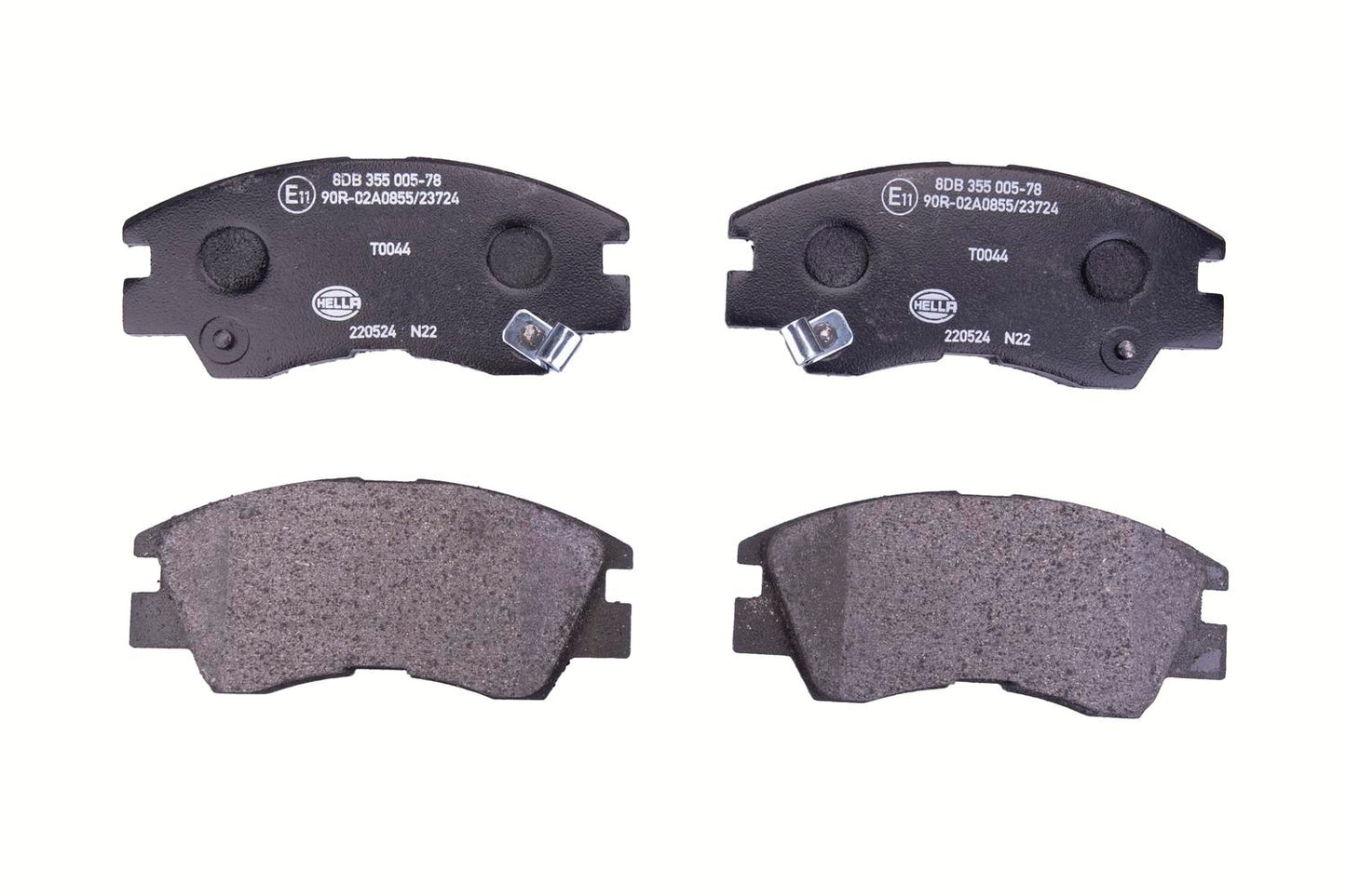 HELLA Brake pad set - T0044 - for e.g. MITSUBISHI 8DB355005-781