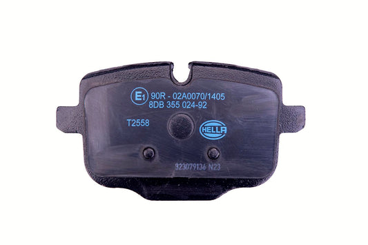 HELLA Brake pad set - T2558 - for e.g. BMW 8DB355024-921