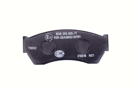 HELLA Brake pad set - T0032 - for e.g. CHEVROLET / GEO / HOLDEN / SUBARU 8DB355005-711