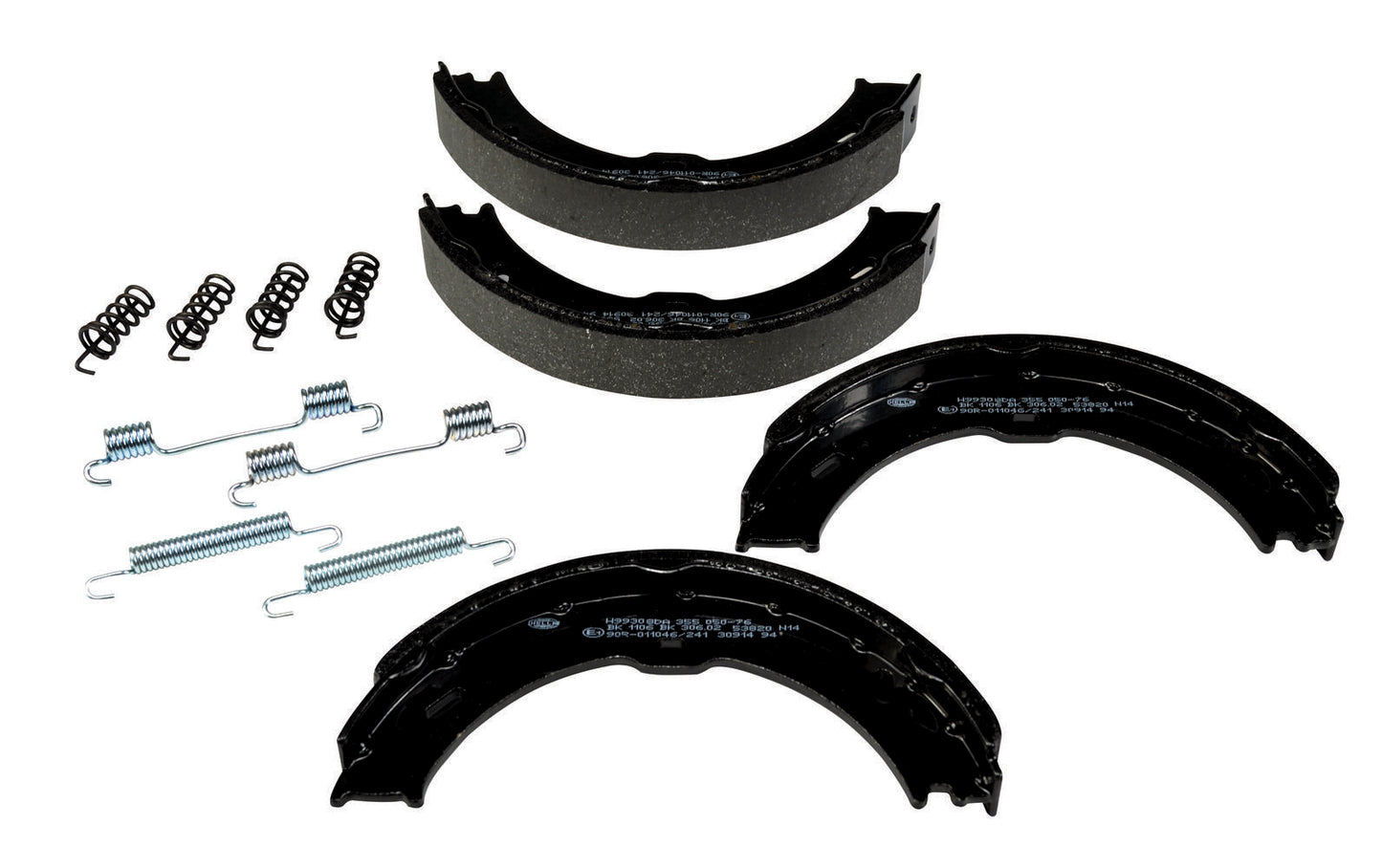 HELLA Brake Shoe Set, parking brake - H9930 - for e.g. DODGE / FREIGHTLINER / MERCEDES 8DA355050-761