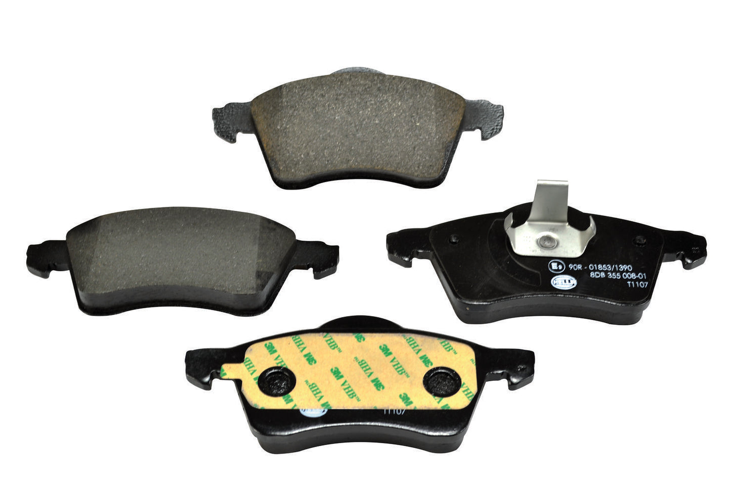 HELLA Brake pad set - T1107 - for e.g. VOLKSWAGEN 8DB355008-011