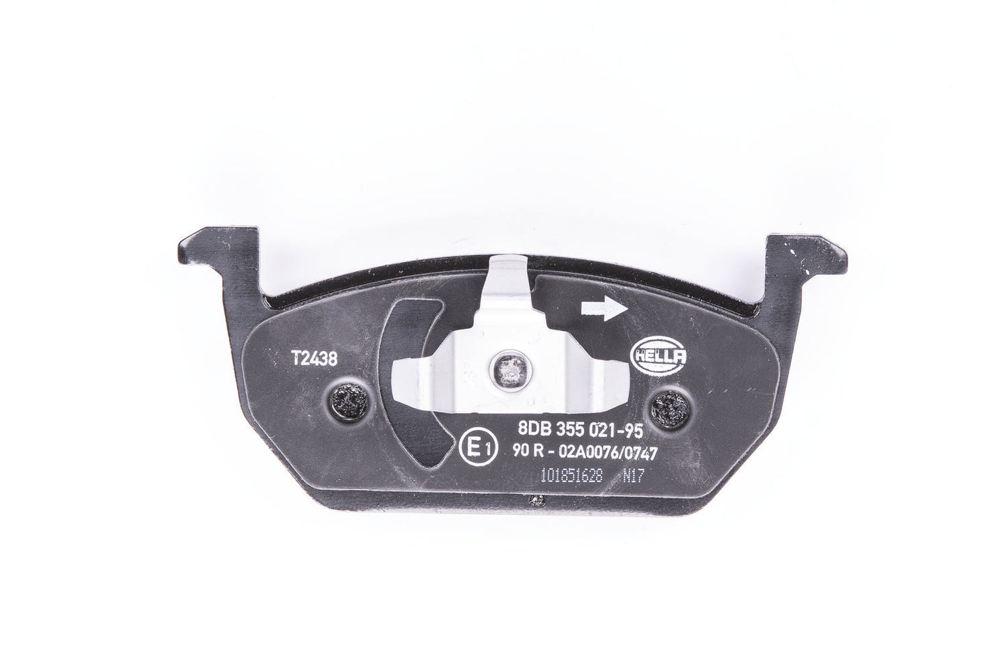 HELLA Brake pad set - T2438 - for e.g. AUDI / SEAT / SKODA / VOLKSWAGEN 8DB355021-951