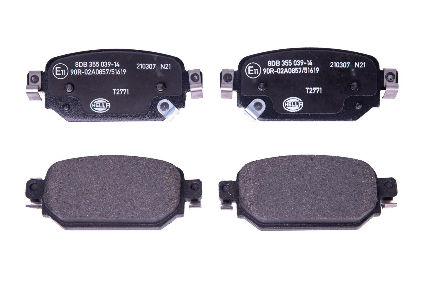HELLA Brake pad set - T2771 - for e.g. MAZDA 8DB355039-141