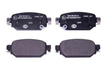 HELLA Brake pad set - T2771 - for e.g. MAZDA 8DB355039-141