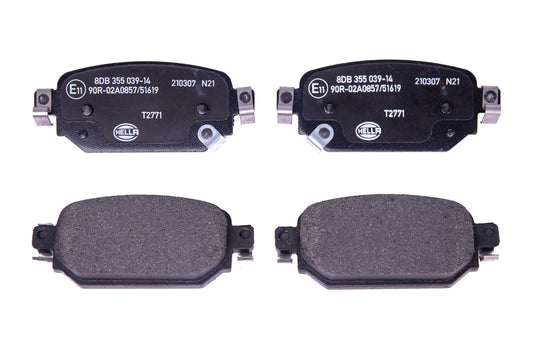 HELLA Brake pad set - T2771 - for e.g. MAZDA 8DB355039-141