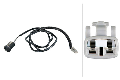 HELLA Sensor, park distance control - straight - 2-pin connector - Plugged - Cable: 12 6PX358269-291