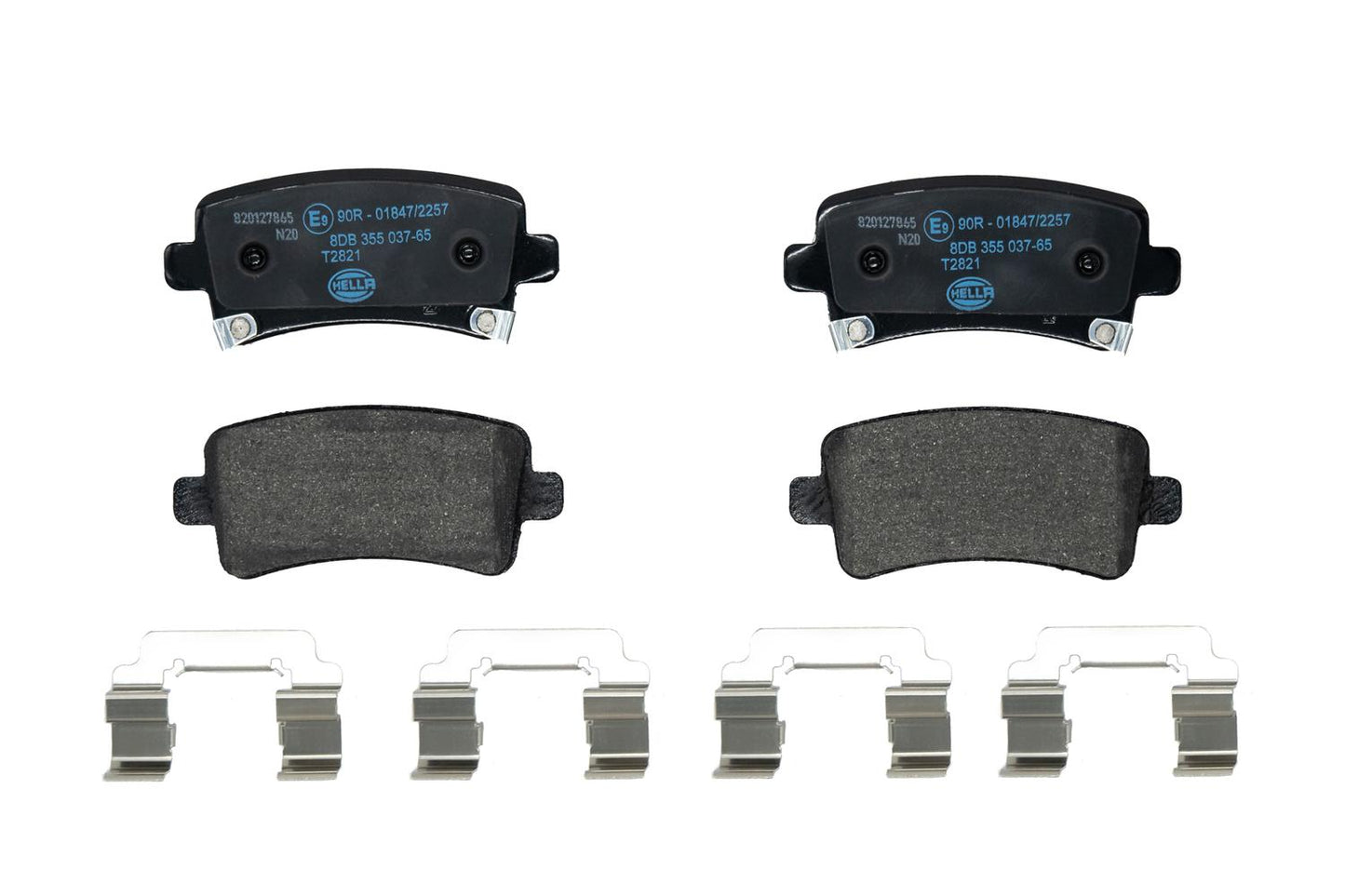 HELLA Brake pad set - T2821 - for e.g. CHEVROLET / HOLDEN / OPEL / SAAB 8DB355037-651